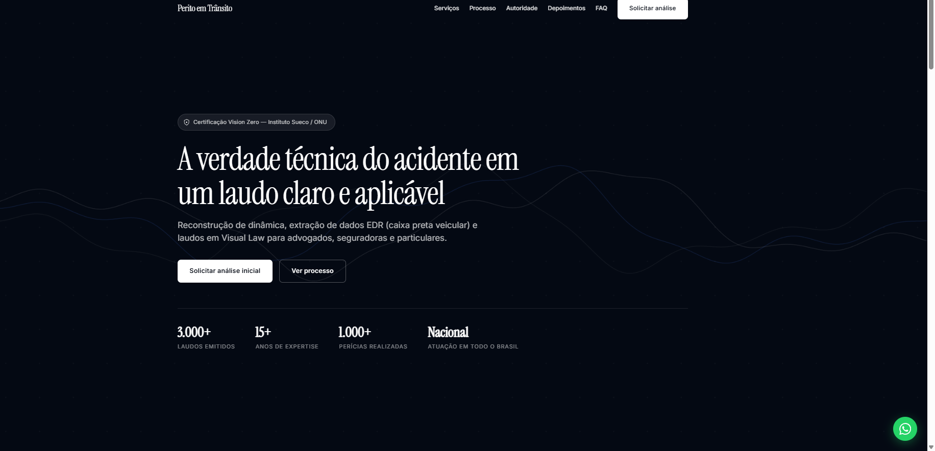 Site de perito em trânsito